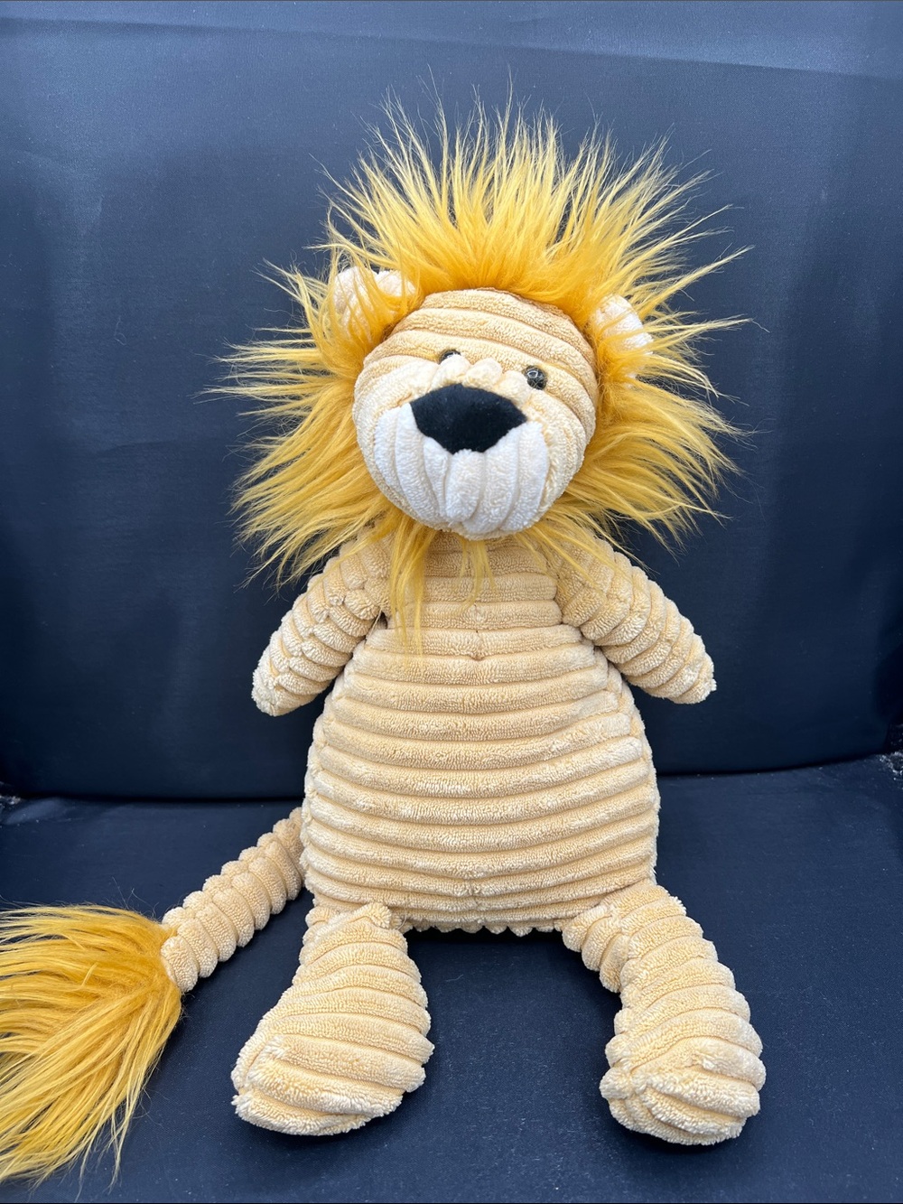 Jellycat Yellow Corduroy Lion Plush with Golden Mane